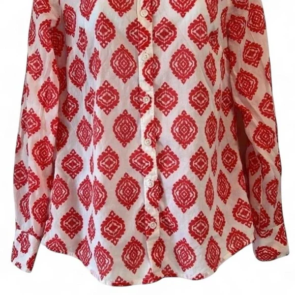 Preppy Crown & Ivy Casual Balletcore Button Down Top - Picture 5 of 8